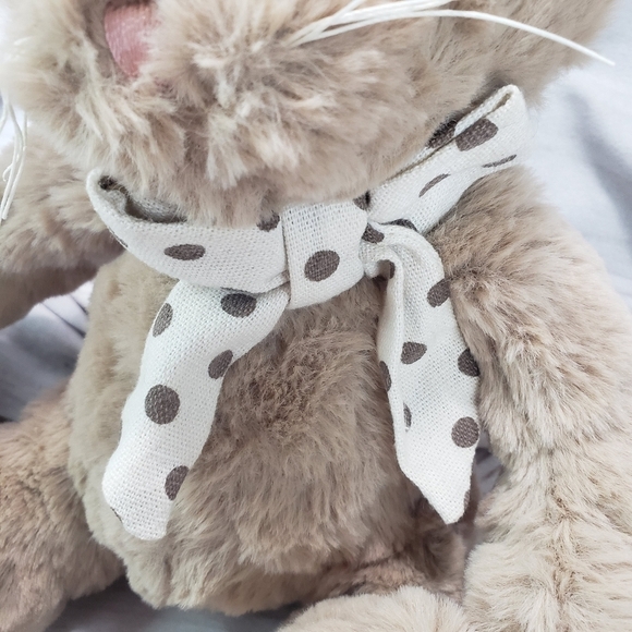 Ganz Cottonball Mocha Polka Dot Boho Bunny Rabbit Plush Stuffed Toy 9 Inch - Picture 3 of 12